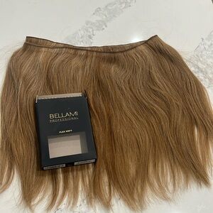 Bellami flex weft 16” extensions. Bronde marble blend color